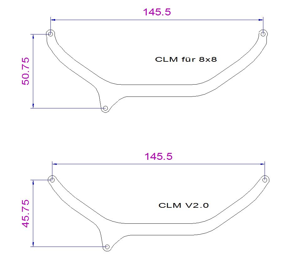 Lenkstange CLM fr 8x8 -tiefer Bgel-